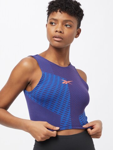 Haut de sport Reebok en bleu : devant