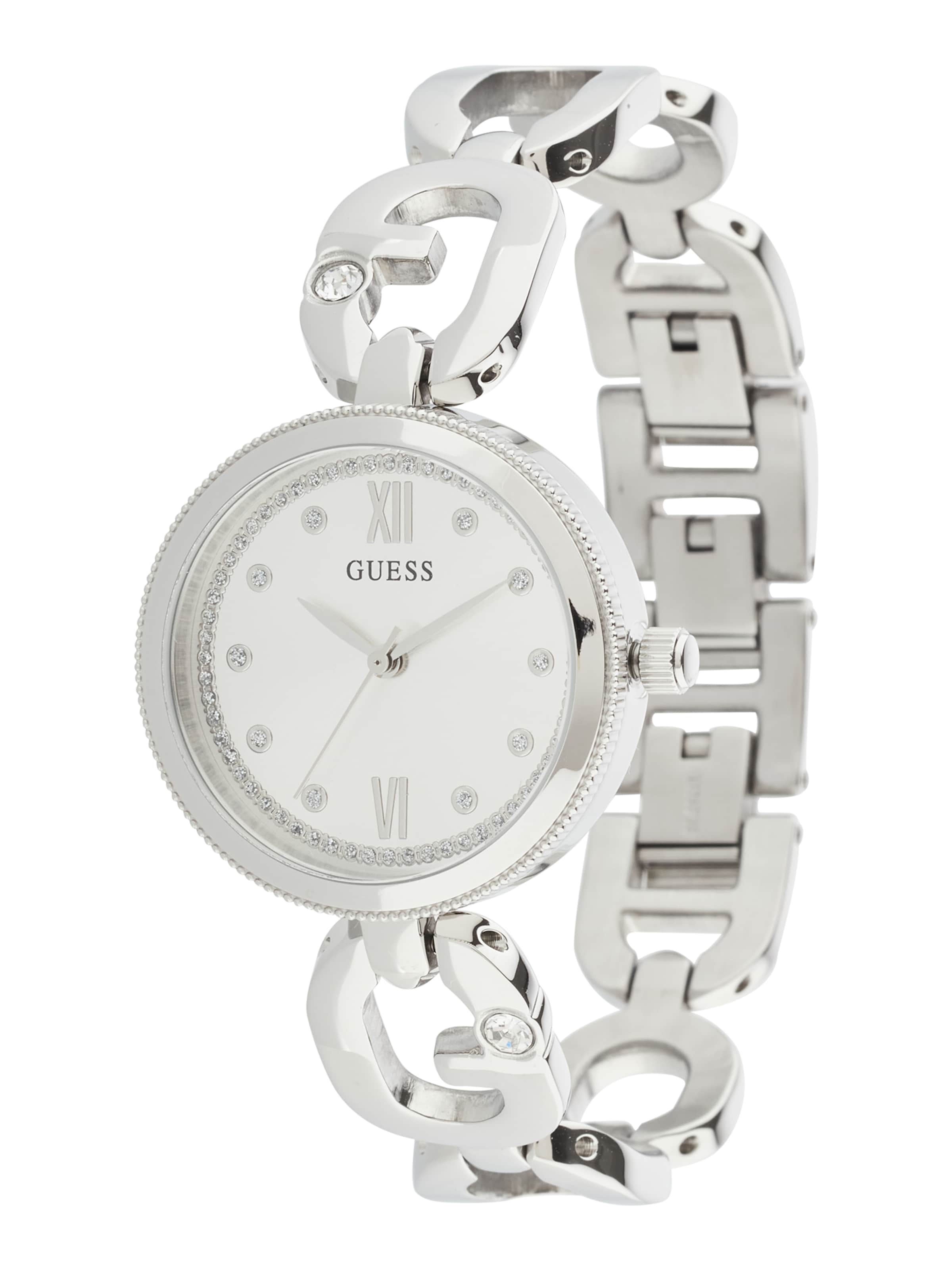 GUESS Analog watch 'Empower' in Silver: front