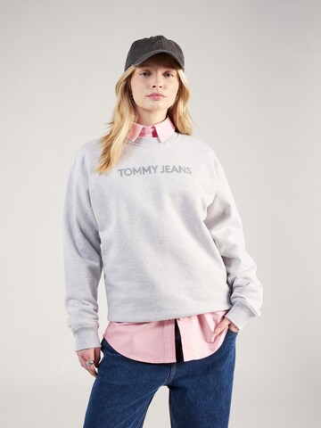 Tommy Jeans Sweatshirt 'Classic' in Grijs: voorkant