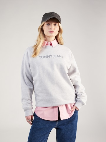 pelēks Tommy Jeans Sportisks džemperis 'Classic': no priekšpuses