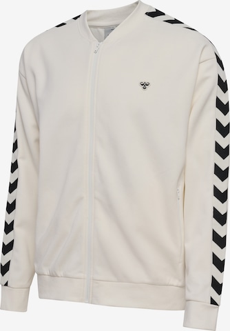 Hummel Athletic Zip-Up Hoodie 'ARCHIVE' in White