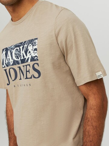 JACK & JONES T-shirt 'Crayon Branding' i beige