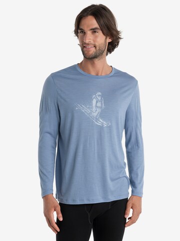 ICEBREAKER Funkcionalna majica 'Tech Lite II Skiing Yeti' | modra barva: sprednja stran