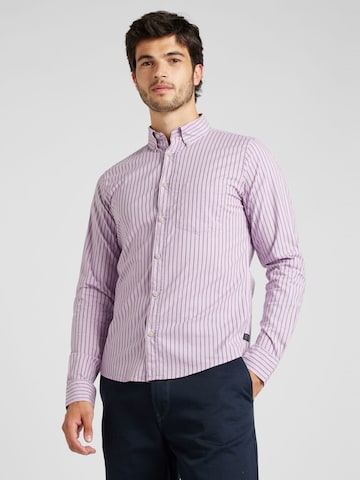 Coupe slim Chemise s.Oliver en violet : devant