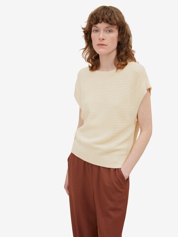 TOM TAILOR Sweater in Beige: front