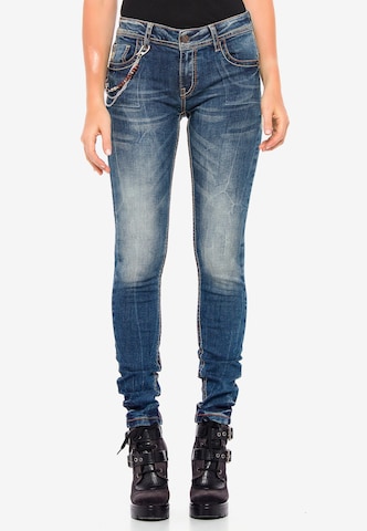 CIPO & BAXX Skinny Jeans in Blauw: voorkant