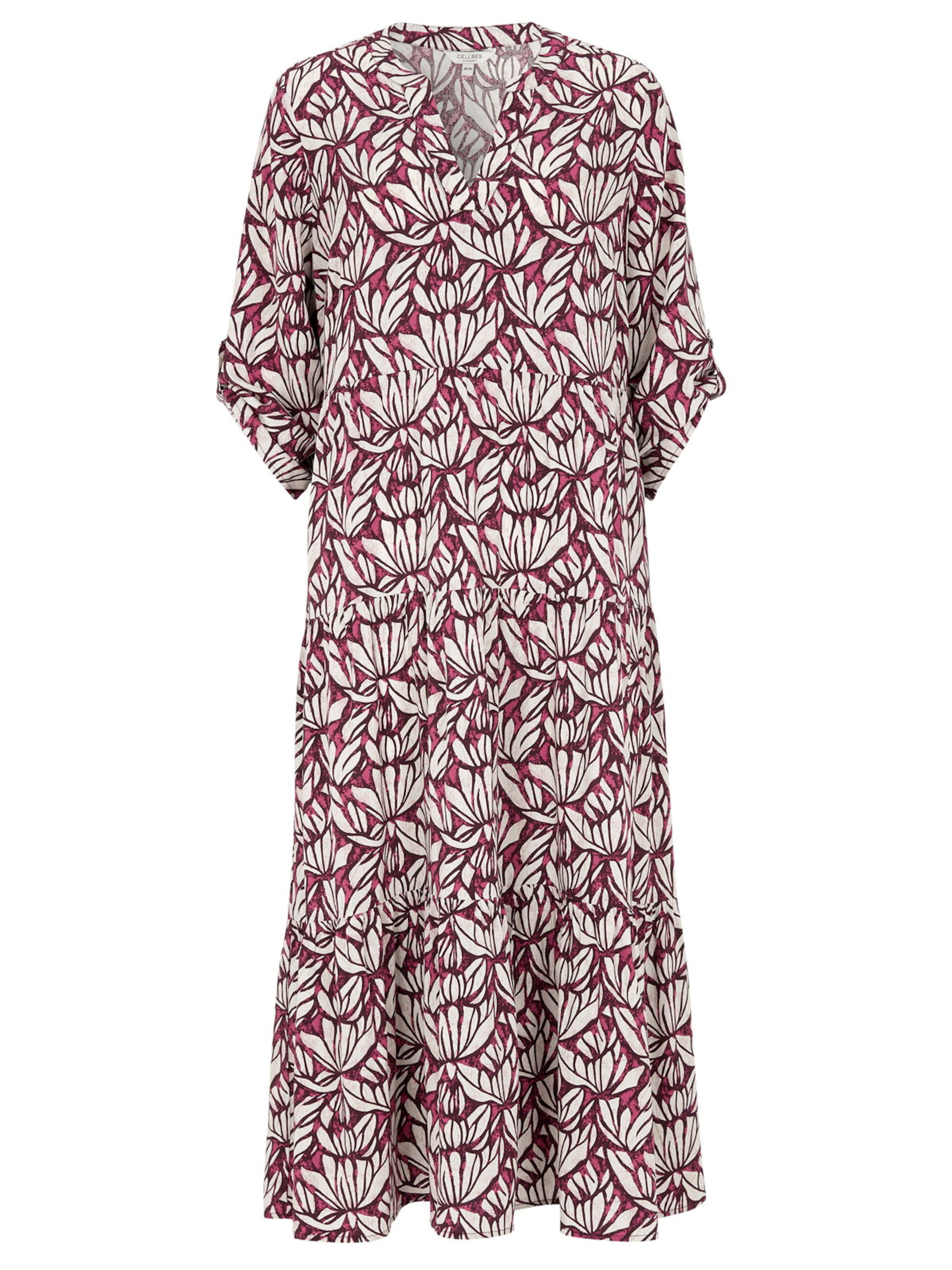 Cellbes of Sweden Jurk in 34-36 in de kleur Donkerlila / Pink / Wit, Productweergave