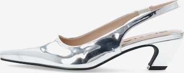 Bianco Slingpumps 'BALEY' in Silber: Vorderseite