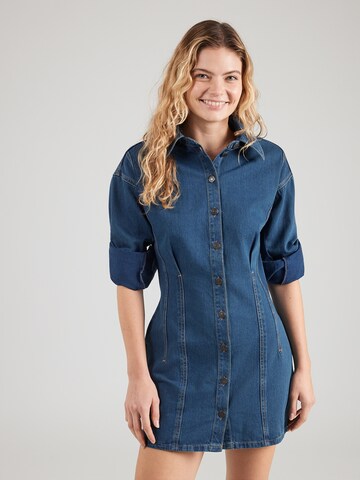 TOPSHOP Skjortklänning 'TAYLOR' i blå: framsida