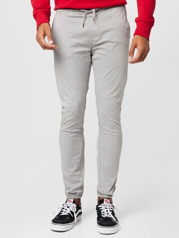 INDICODE JEANS Tapered Broek 'Fields' in Grijs: voorkant