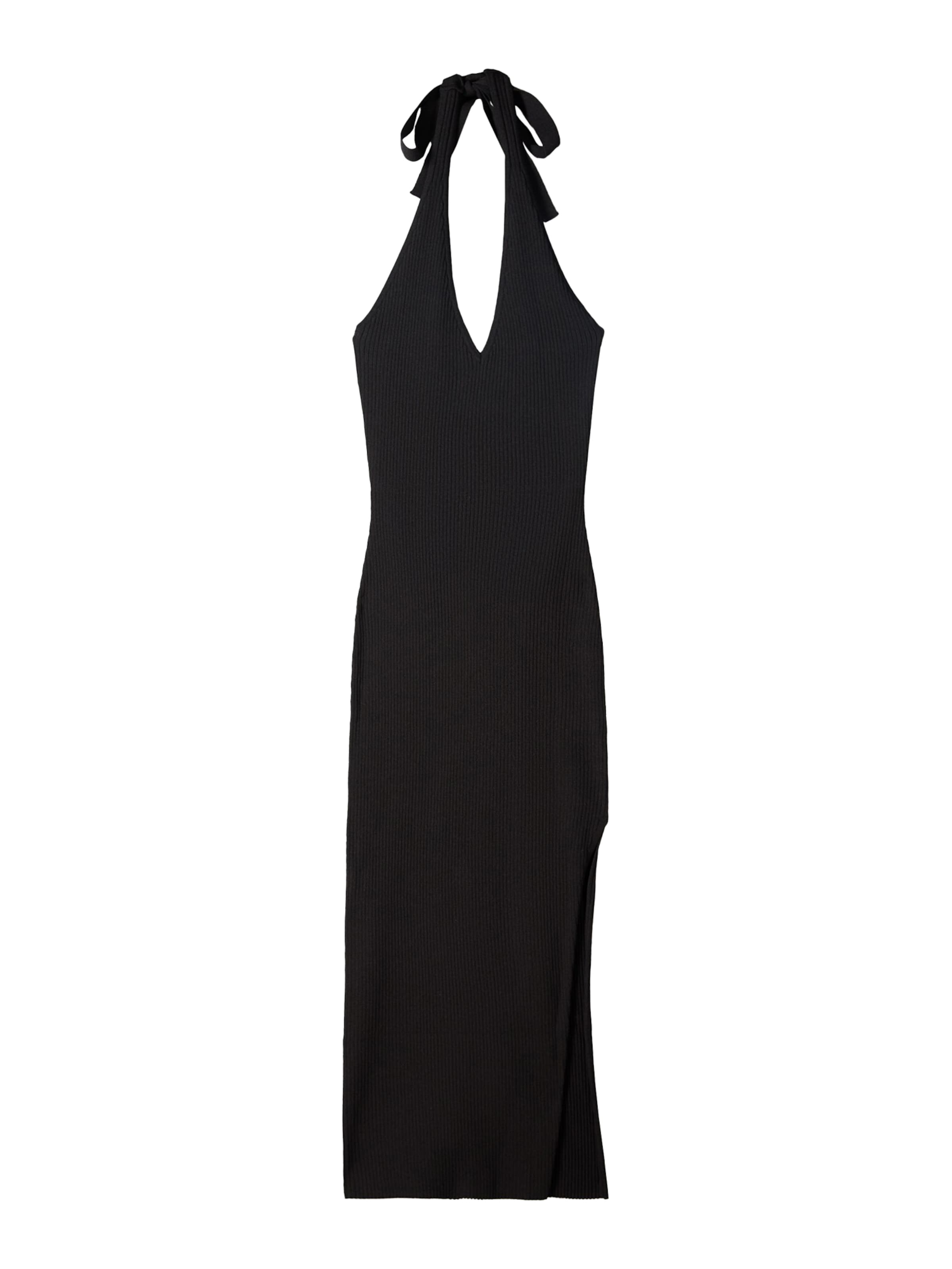 Bershka Strikkjole i sort: forside