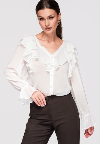 Ombre Blouse in Beige