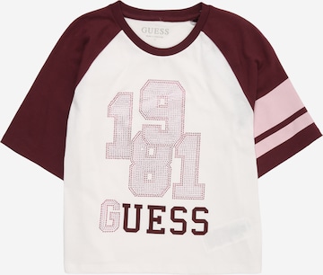 balta GUESS Marškinėliai 'RAGLAN': priekis