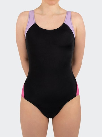 MYLILY Active Swimsuit 'Perioden Badeanzug Racerback' in Black: front