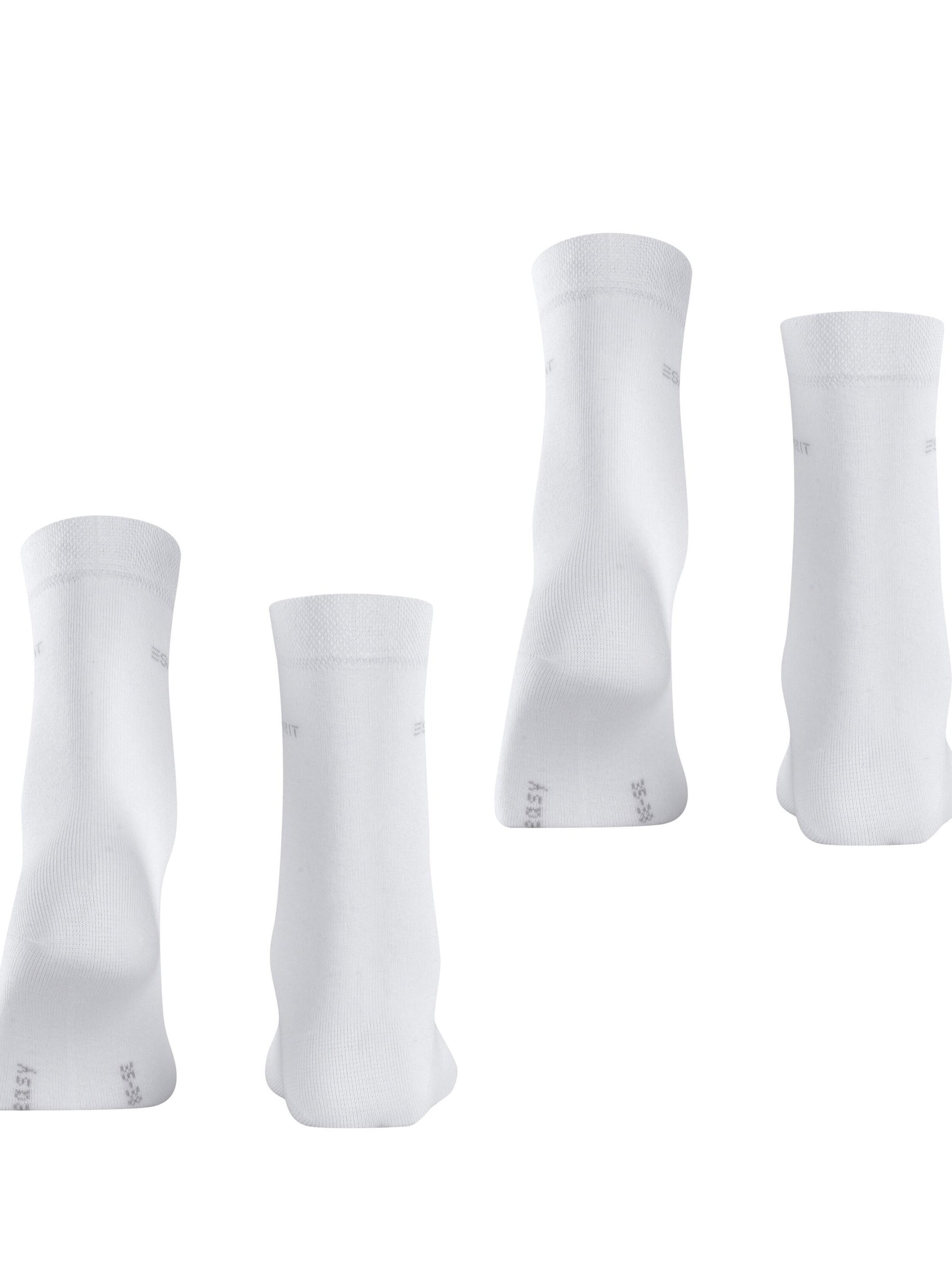ESPRIT Socken 'Basic Easy 2-Pack'‌‌‌ in Weiß