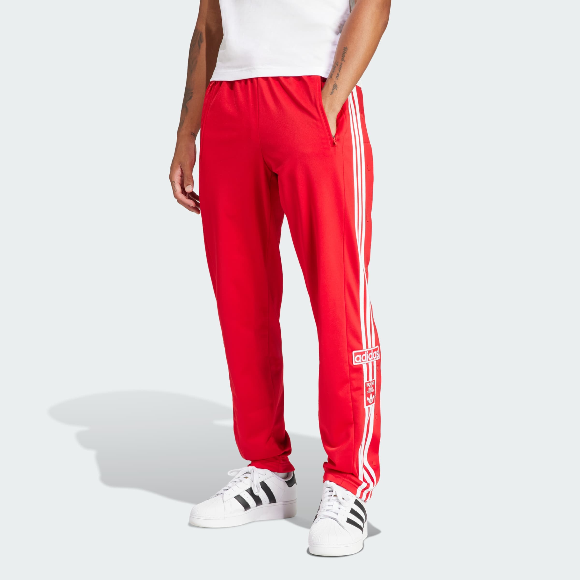 ADIDAS ORIGINALS Regular Pants Adicolor Classics Adibreak in Bright Red ABOUT YOU