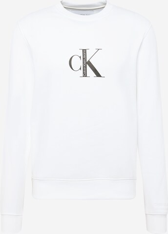 Calvin Klein Jeans Sweatshirt in White: front