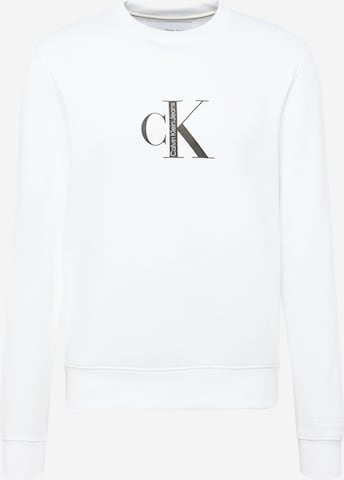 Calvin Klein Jeans Sweatshirt i vit: framsida