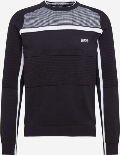 BOSS ATHLEISURE Пуловер 'Remi' в черно / бяло, Преглед на продукта