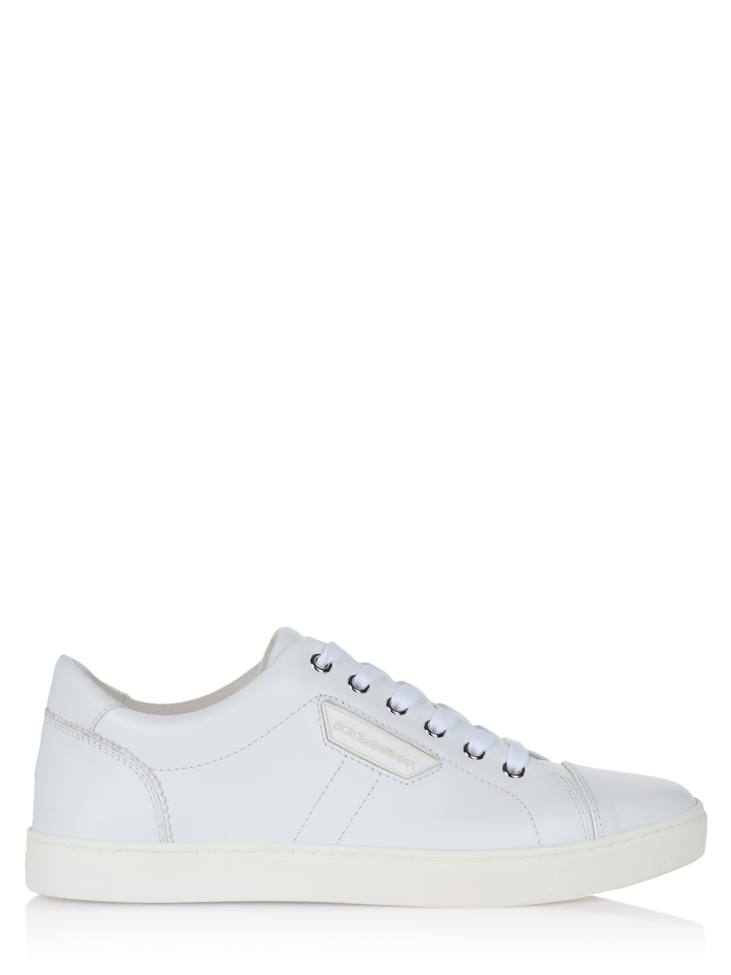 DOLCE & GABBANA Slip-on 'Dolce & Gabbana Sneaker schwarz' in White: front
