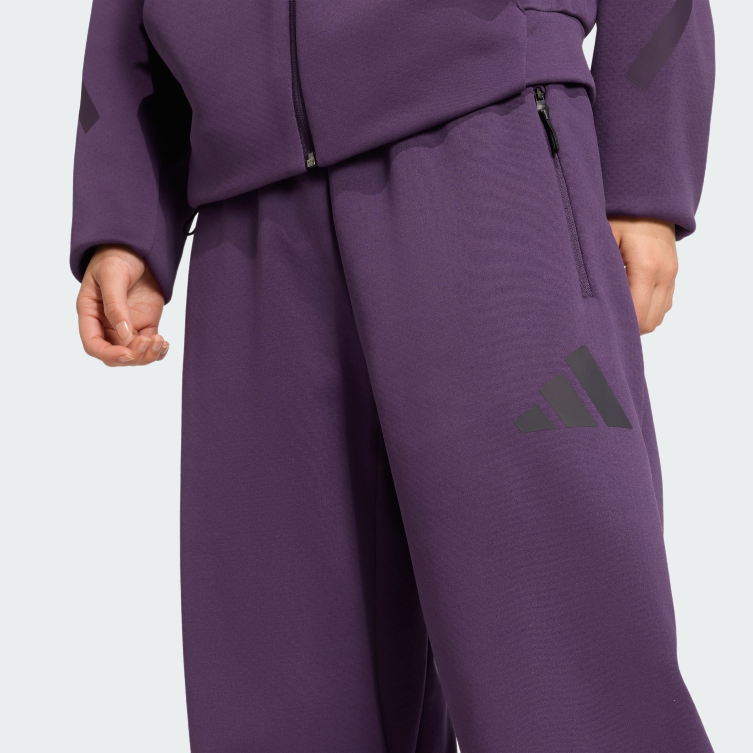 ADIDAS SPORTSWEAR Wide leg Pantaloni sport 'Z.N.E.' pe Mov Mură