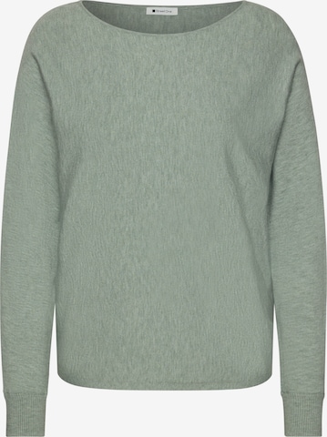 STREET ONE Dolman Pullover mit Boat Neck in Grün: Vorderseite