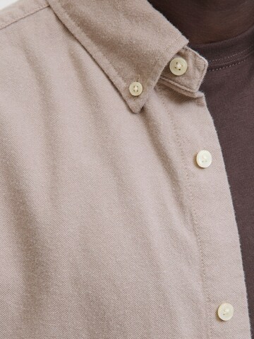 Jack & Jones Premium Regular fit Button Up Shirt 'JPRBLUBarkley' in Beige