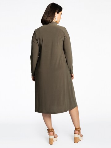 Yoek Shirt Dress 'Dolce ' in Brown