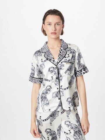 Karen Millen Slaapshirt in Wit: voorkant