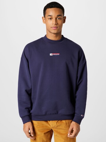 Tommy Jeans Sweatshirt in Blauw: voorkant