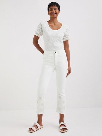 Regular Jean 'Gala' Desigual en blanc