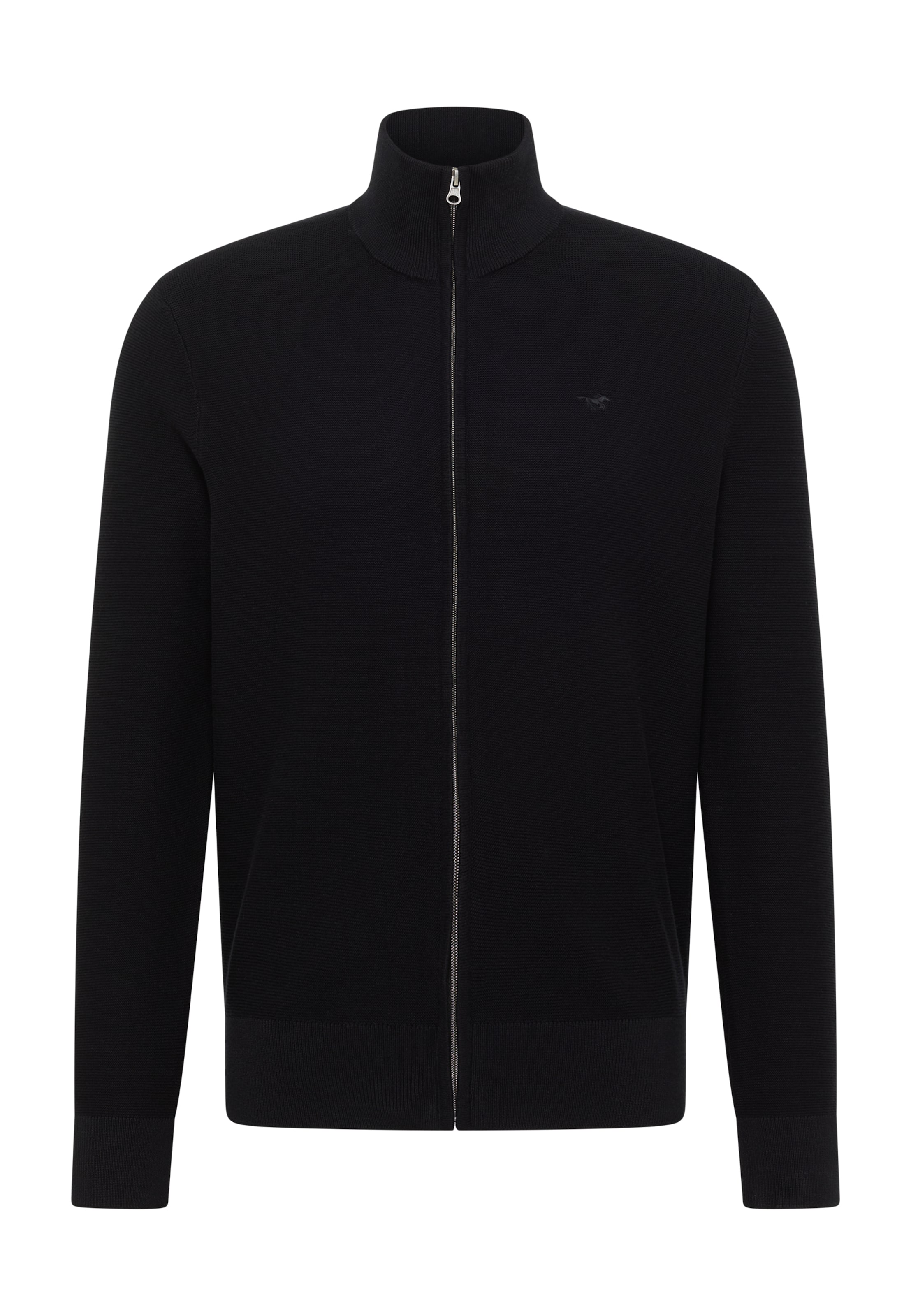 MUSTANG Strickjacke 'Escondido' in Schwarz: Vorderseite
