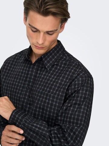 Regular fit Camicia business 'Bali' di Only & Sons in grigio
