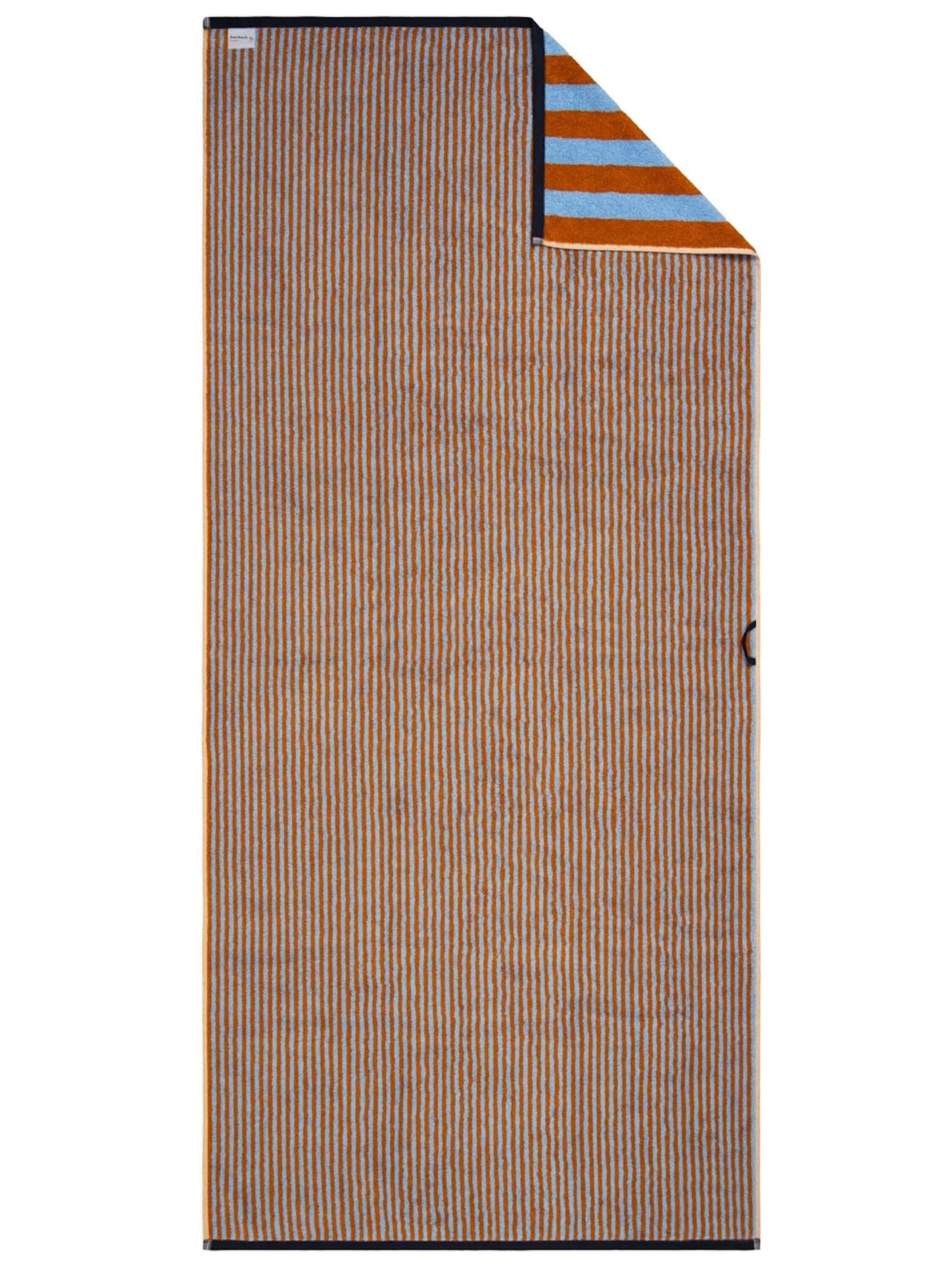 Herzbach home Towel 'Good Vibes' in Brown