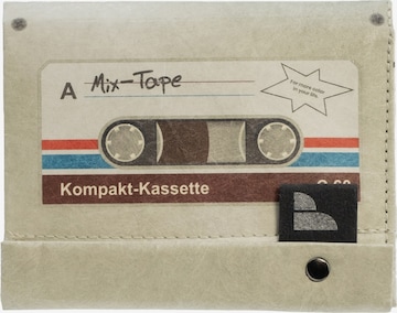 paprcuts RIFD Geldbörse 'Mix Tape' in Beige: front