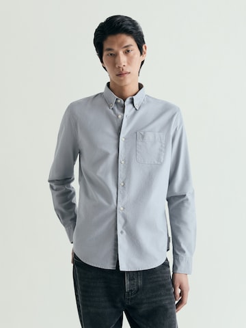 Scalpers Regular fit Button Up Shirt 'Beach Oxford' in Grey
