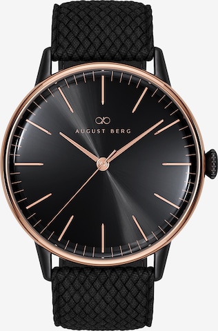 August Berg Analog Watch 'SERENITY' in Black: front