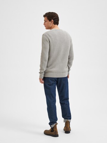 SELECTED HOMME Sweater 'REMY' in Grey