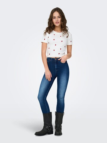 ONLY - Camiseta 'ONLFRUITY' en blanco