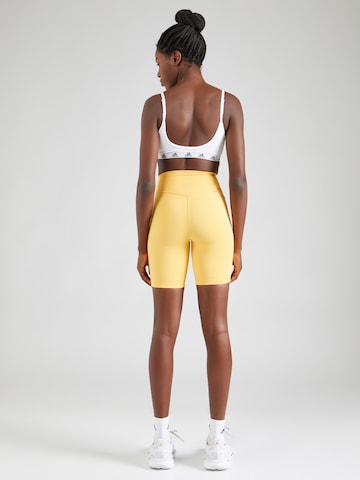 ADIDAS PERFORMANCE Skinny Workout Pants 'Optime' in Yellow
