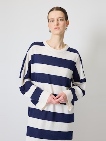 Touche Prive Gebreide jurk in Blauw