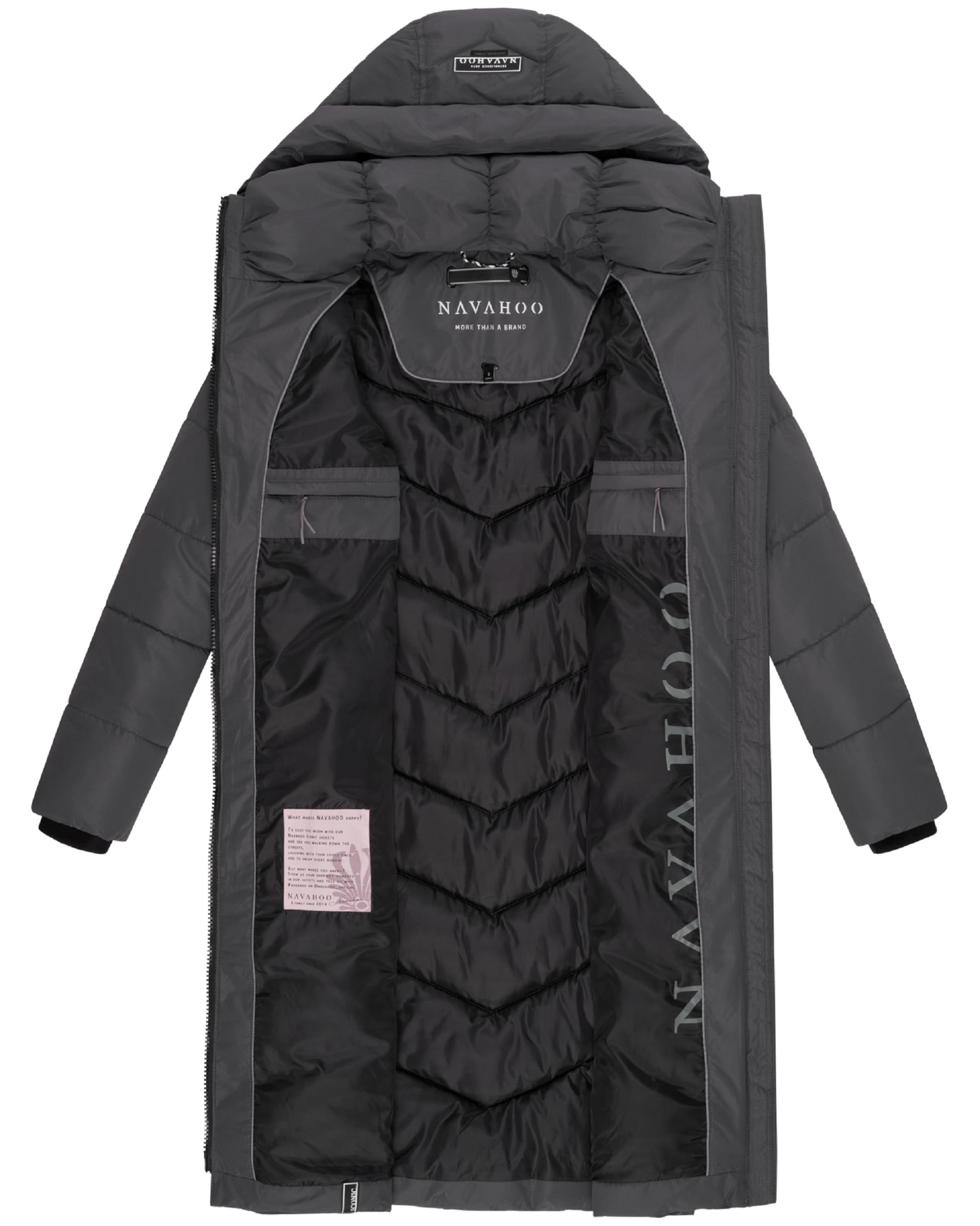 NAVAHOO Χειμερινό παλτό 'Sahnekatzii XIV' σε γκρι