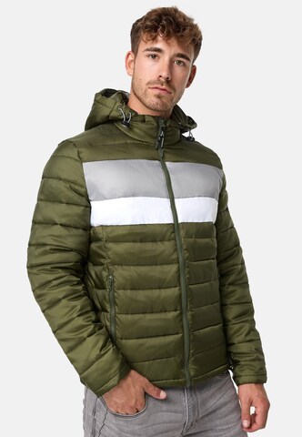 INDICODE JEANS Between-Season Jacket 'Hampshire' in Green: front