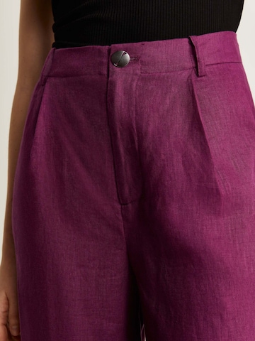 Scalpers Boot cut Pleat-Front Pants in Purple