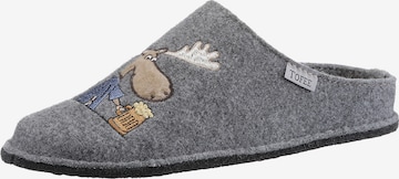 Tofee Slippers in Grey: front