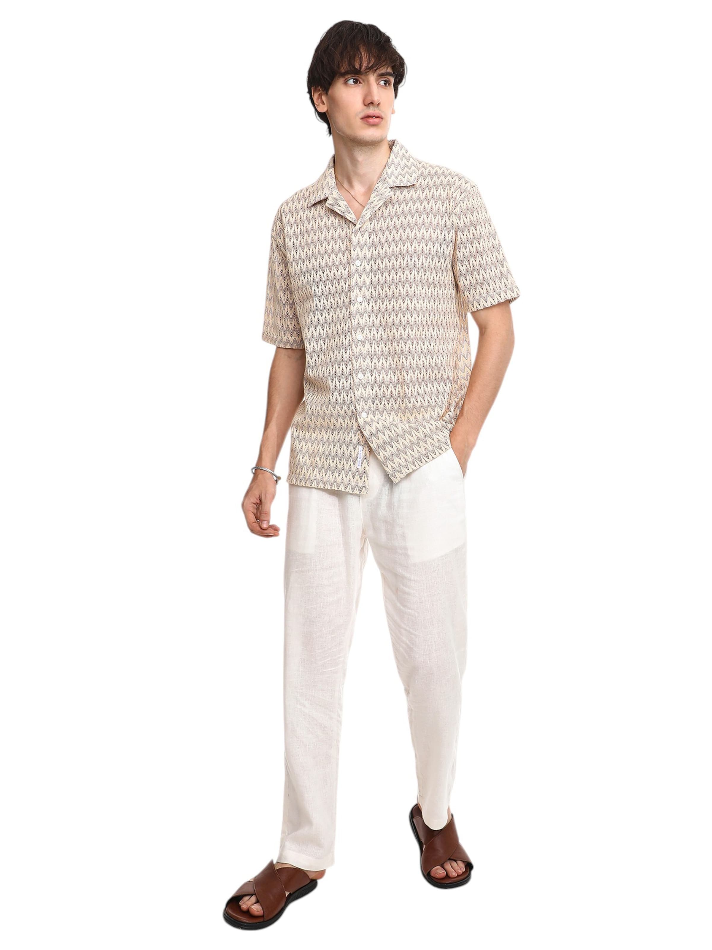 Campus Sutra Regular fit Πουκάμισο 'Toya' σε μπεζ