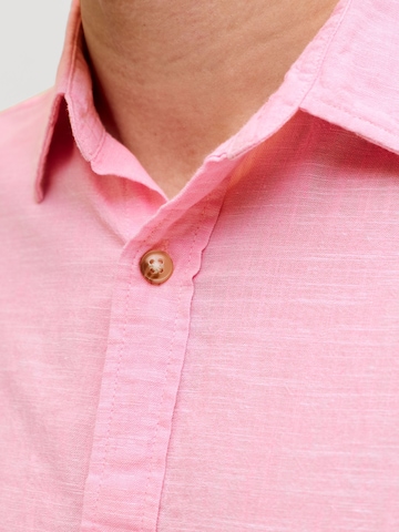 JACK & JONES Regular fit Button Up Shirt 'JJESummer' in Pink