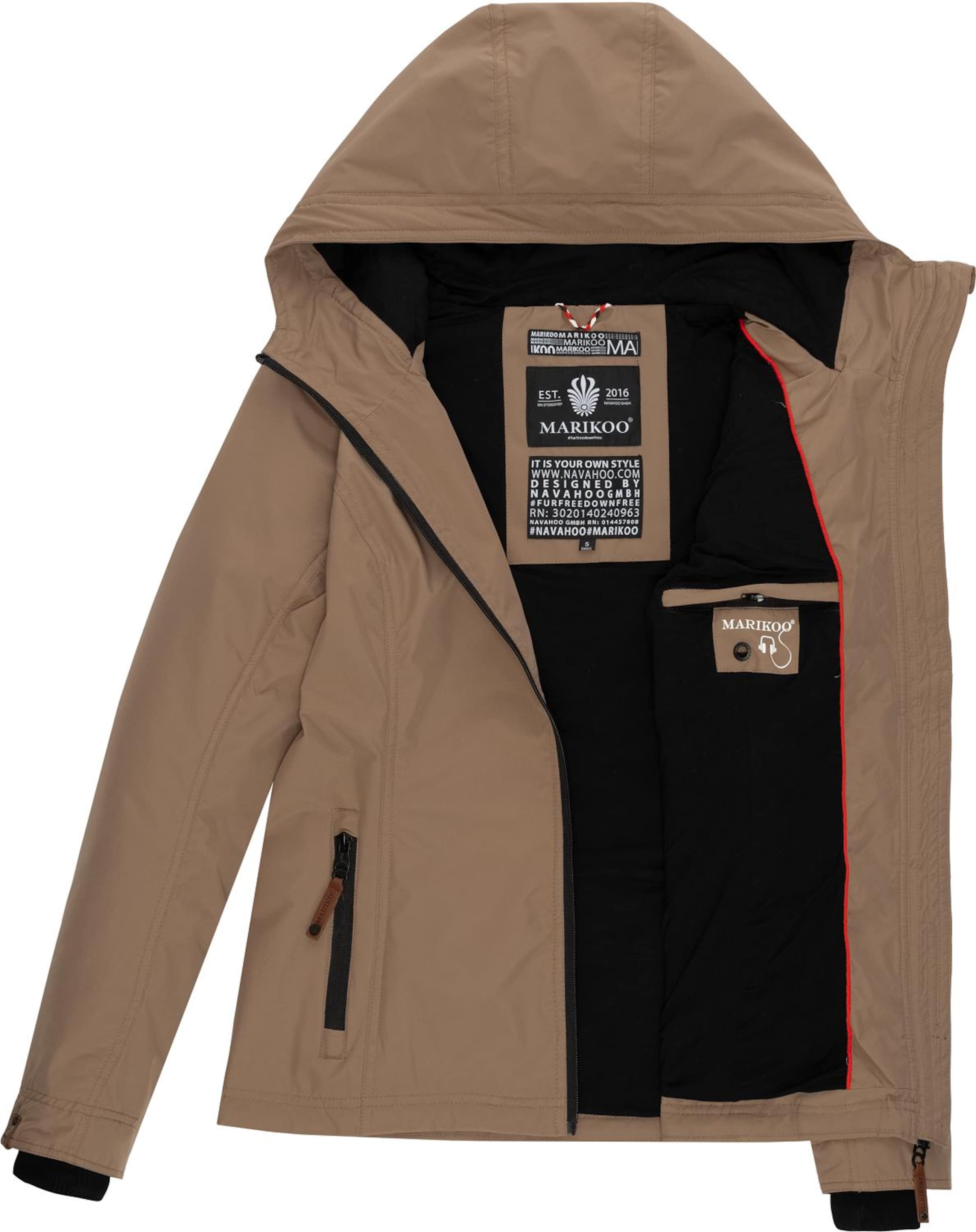 MARIKOO Демисезонная куртка 'Brombeere' в Коричневый