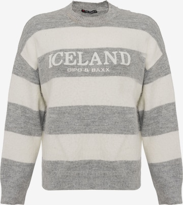 Pull-over CIPO & BAXX en gris : devant