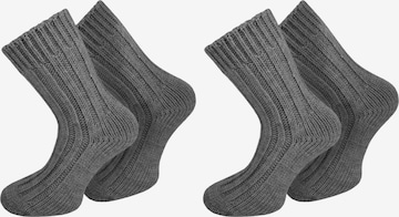 Chaussettes normani en gris : devant